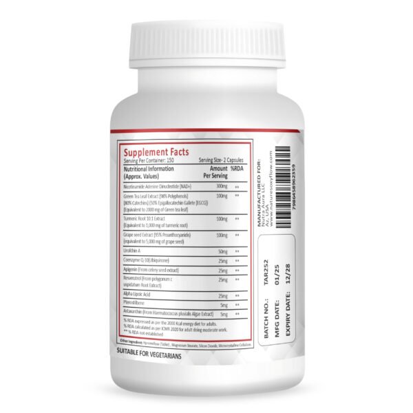 NAD+ Complex Capsules (Resveratrol urolithin A) - Image 2