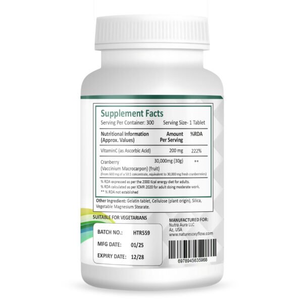 Cranberry Concentrate + vitamin C Tablet - Image 3